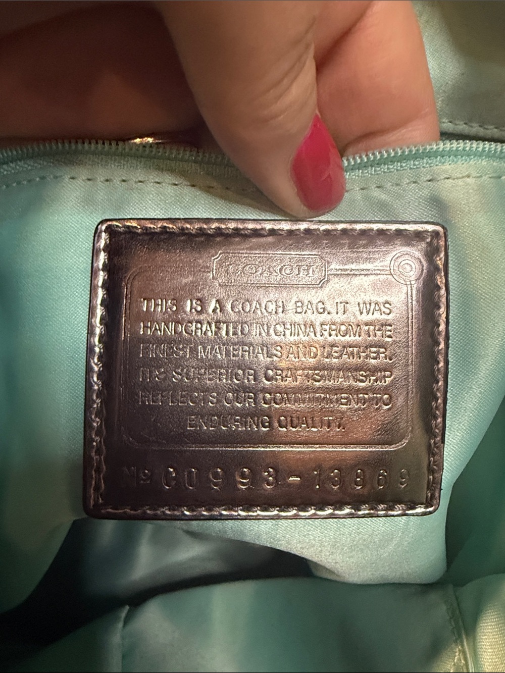Coach Poppy Black Patent Shoulder Bag with Silver Hardware - Picture 2 of 8